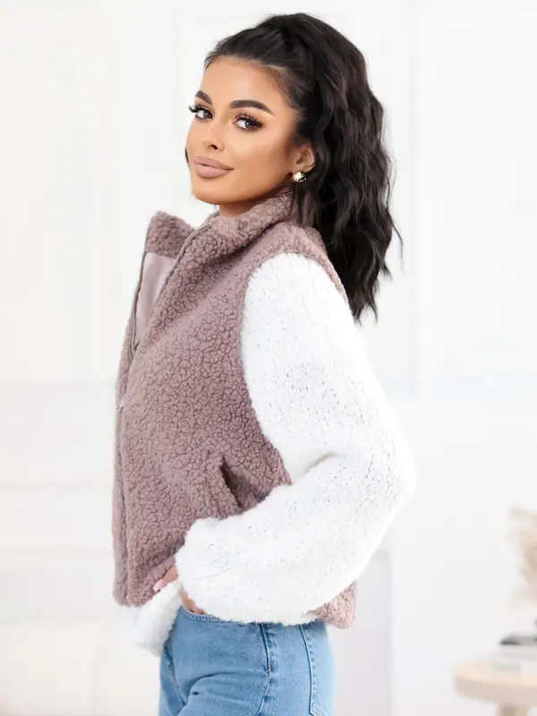 Factory Price Ženski pleteni brezrokavnik s kapuco