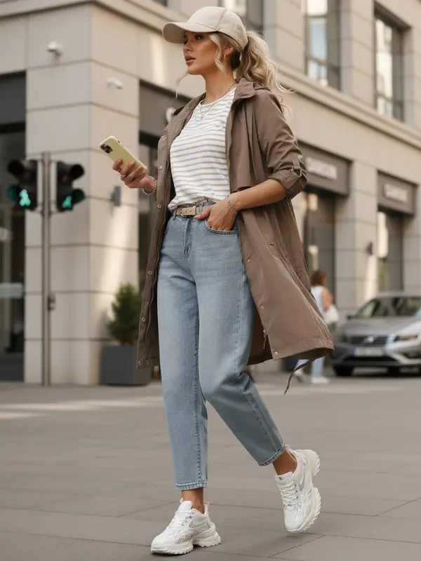 DStreet Ženski prehodni plašč z jeansom