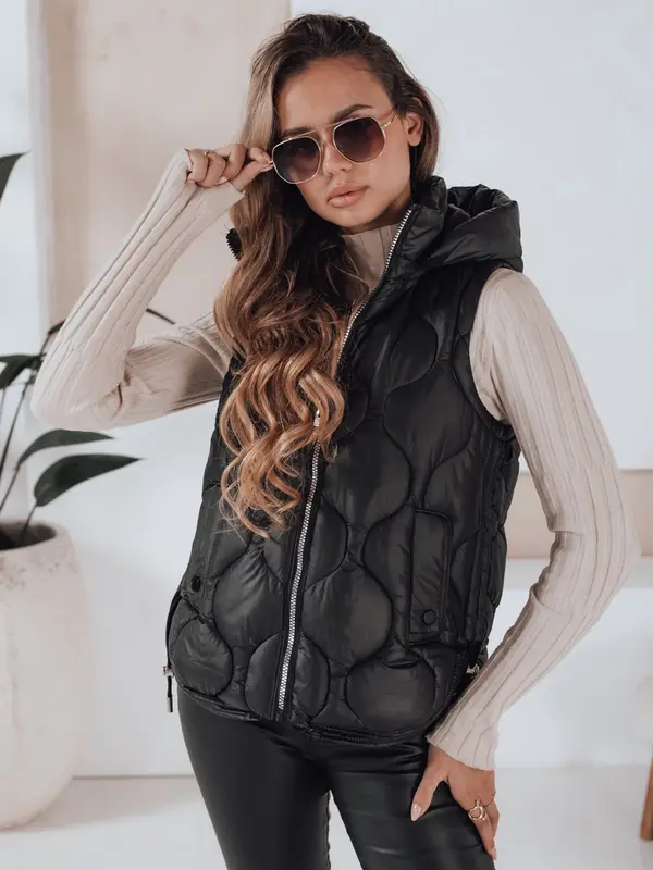 DStreet Ženski prešit brezrokavnik s kapuco MISSVEST