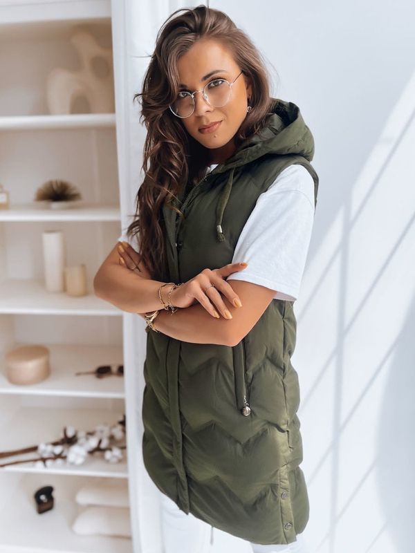 DStreet Ženski prešiti telovnik TAMIRA zelena ulica