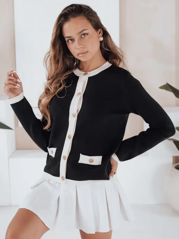 DStreet Ženski pulover CHICLINE črne barve