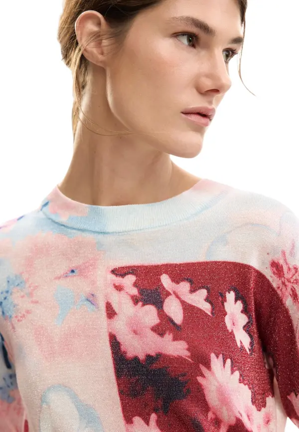 DESIGUAL Ženski pulover Desigual s cvetličnim vzorcem