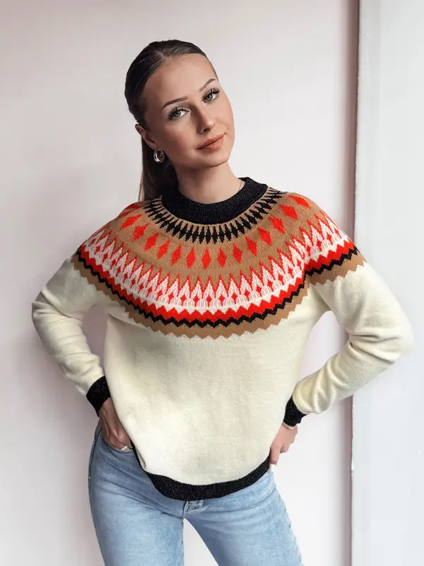 DStreet Ženski pulover RUBY GLOW bež