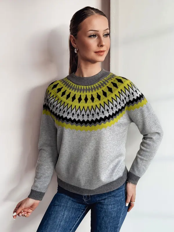 DStreet Ženski pulover RUBY GLOW v skandinavskem slogu