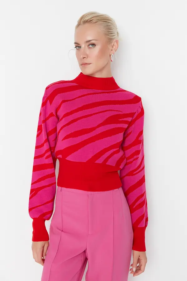 Trendyol Ženski pulover Trendyol Zebra Patterned
