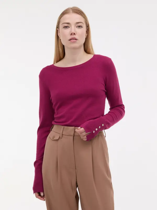 Orsay Ženski pulover v bordo barvi ORSAY