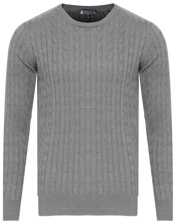 BARTEX Ženski pulover velike velikosti BARTEX - WARKOCZ 1 SZARY