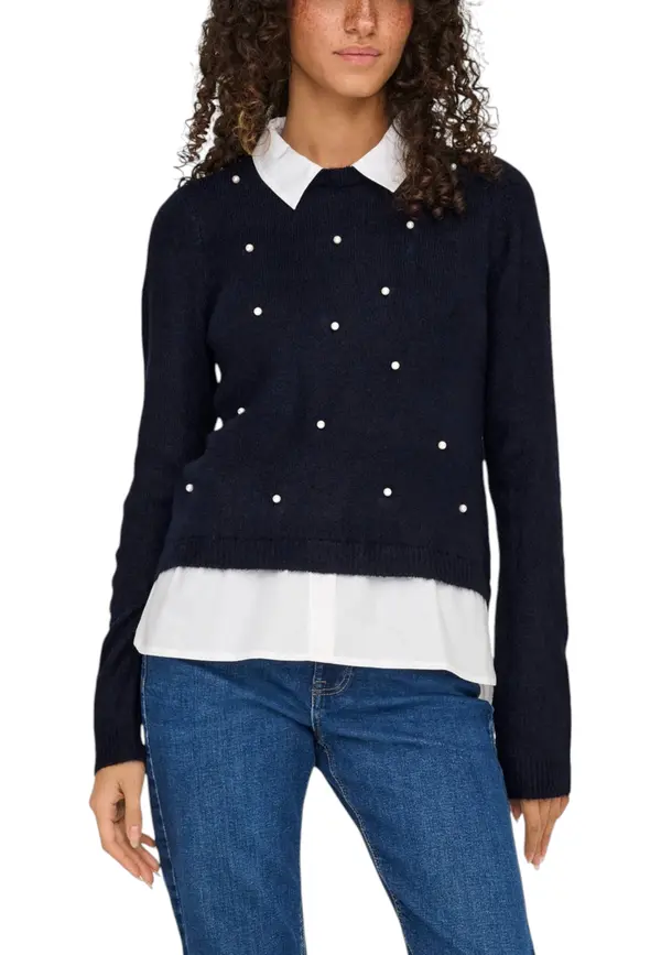 Only Ženski pulover z biseri