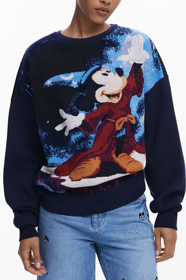 DESIGUAL Ženski pulover z motivom Mickeyja Mousea