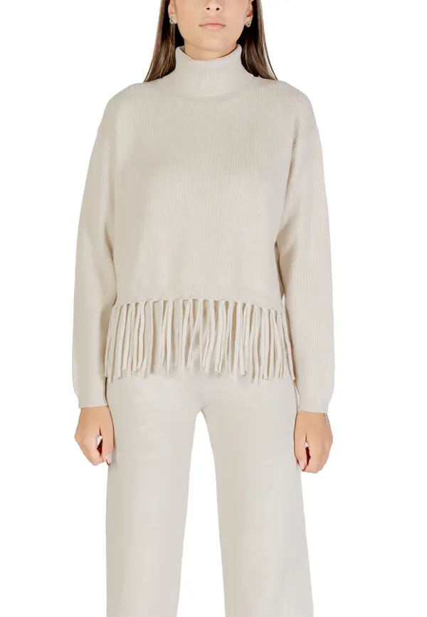 Choral Ženski pulover z ovratnikom in resicami