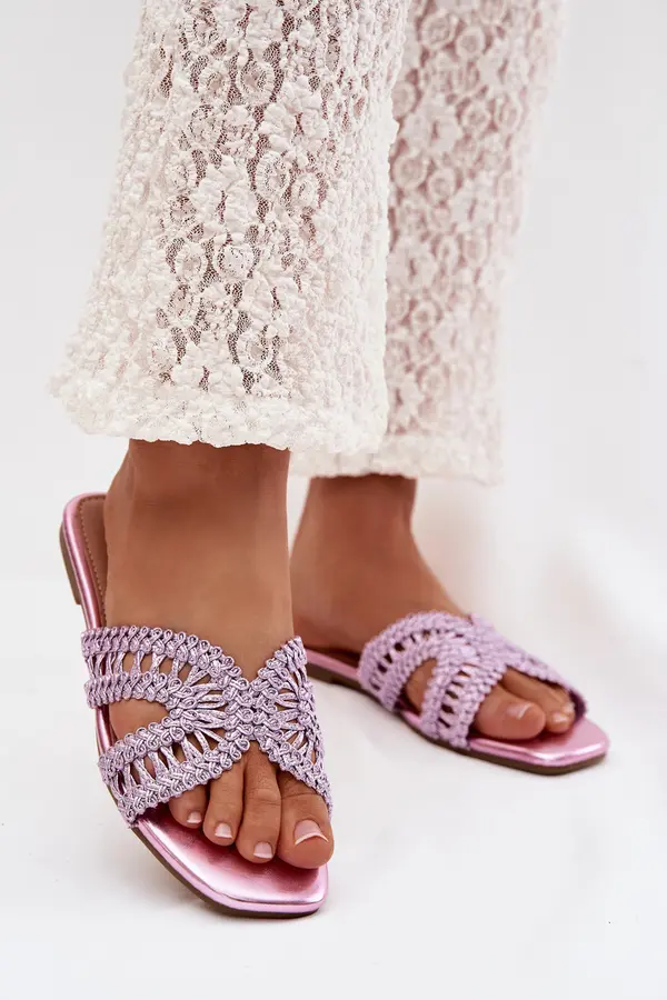 Boto Ženski ravni copati Fariella vijolični