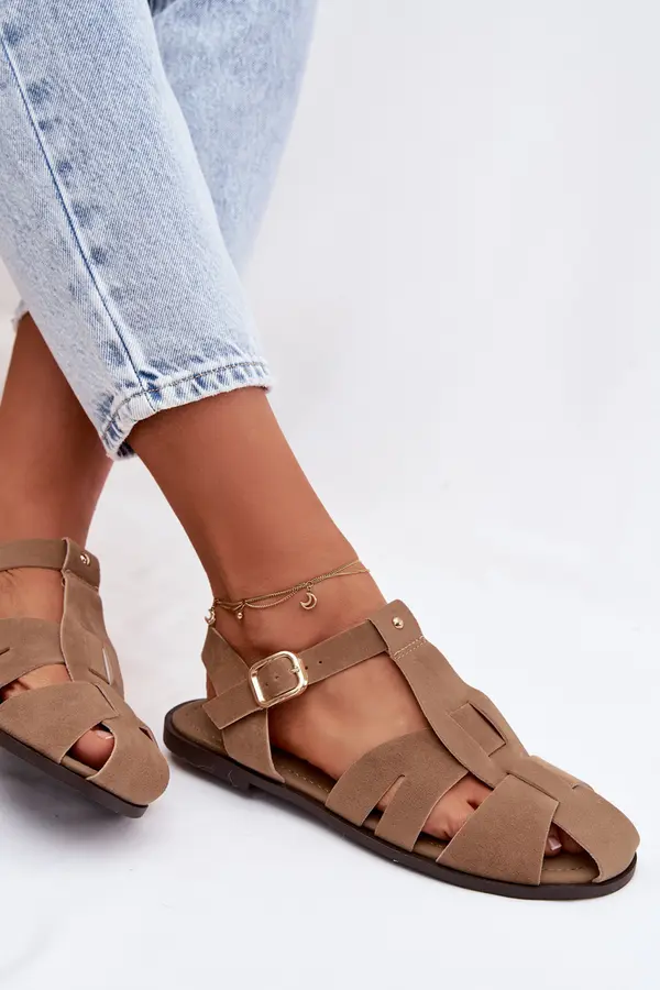 Boto Ženski ravni kaki rimski sandali Boto Belanessa