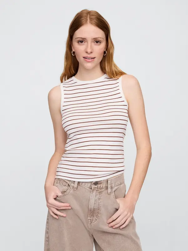 GAP Ženski rebrast top GAP