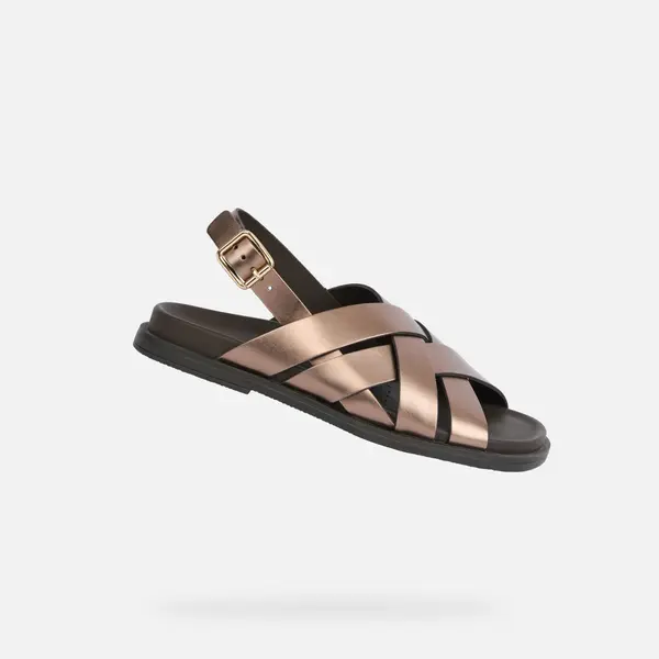 GEOX Ženski rjavi sandali Geox Adelash