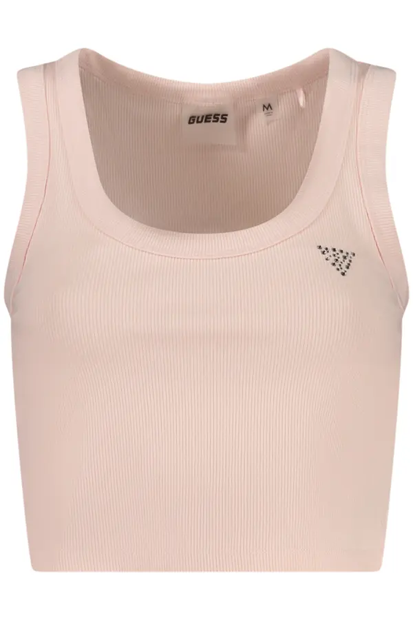 GUESS JEANS Ženski roza top brez rokavov GUESS JEANS