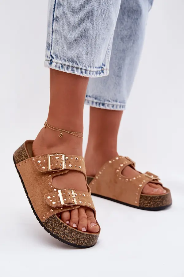 Boto Ženski rumeni copati Boto z okraski