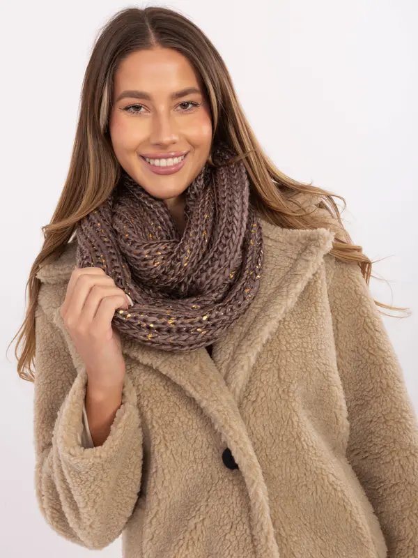 Factory Price Ženski šal z motivom dimnika v temno bež barvi