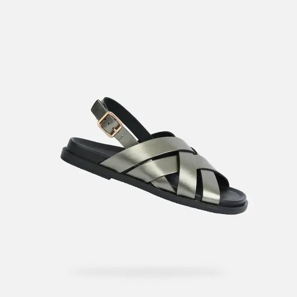 GEOX Ženski sandali Geox Adelash v zeleni barvi