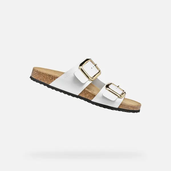 GEOX Ženski sandali Geox Brionia R v beli barvi