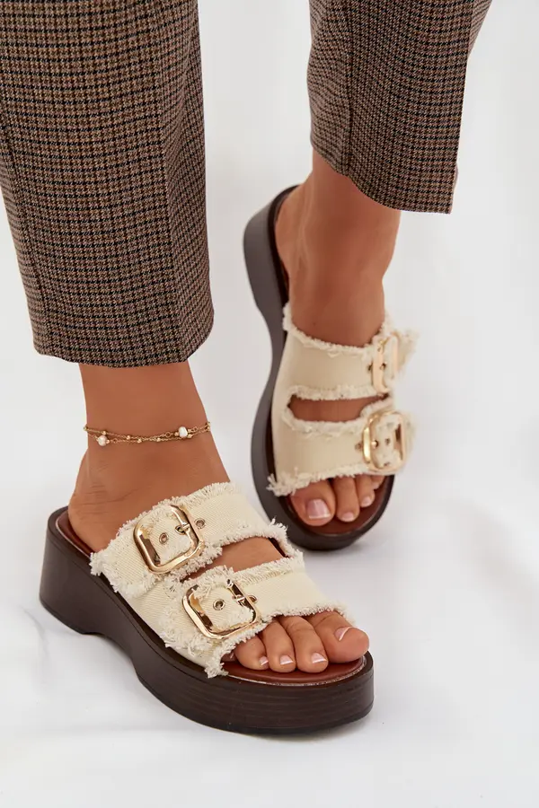 Boto Ženski sandali s platformo in zaponkami