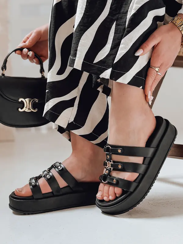 DStreet Ženski sandali s platformo PLATOFI črne barve