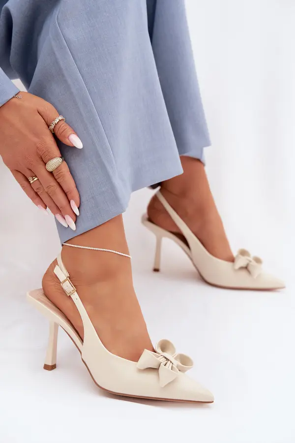 Boto Ženski sandali z visoko peto in pentljo