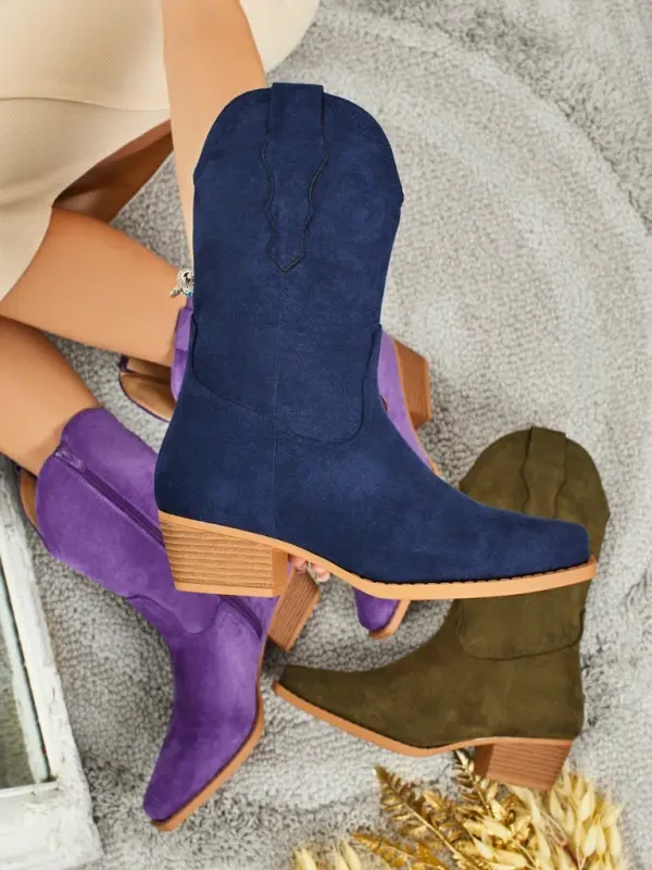 Resti Ženski semiš kavbojski škornji Resti