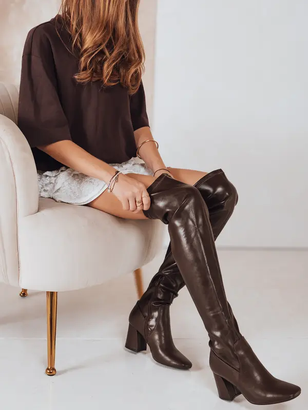 DStreet Ženski škornji z visoko peto