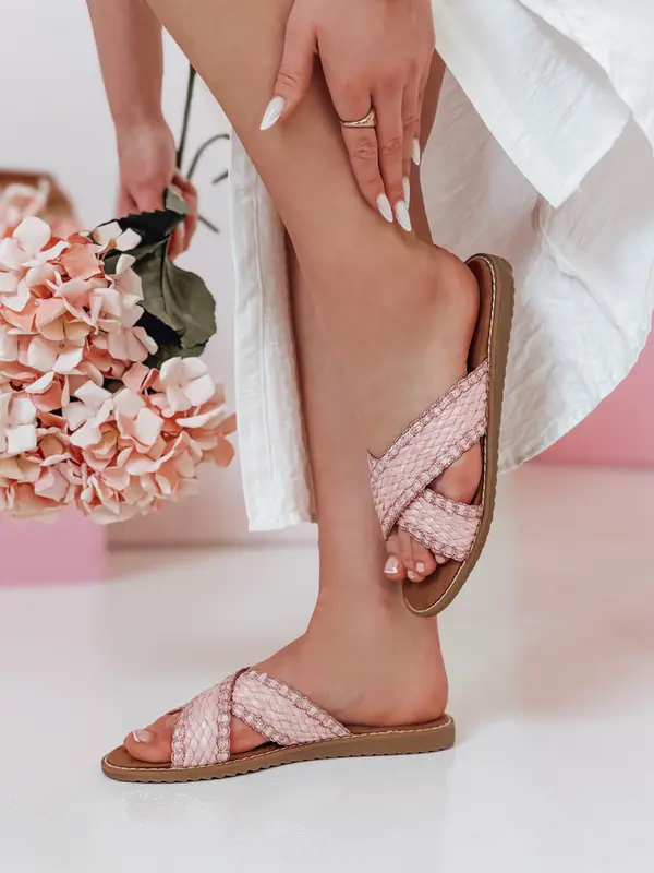 DStreet Ženski slamnati copati SOLINIA roza