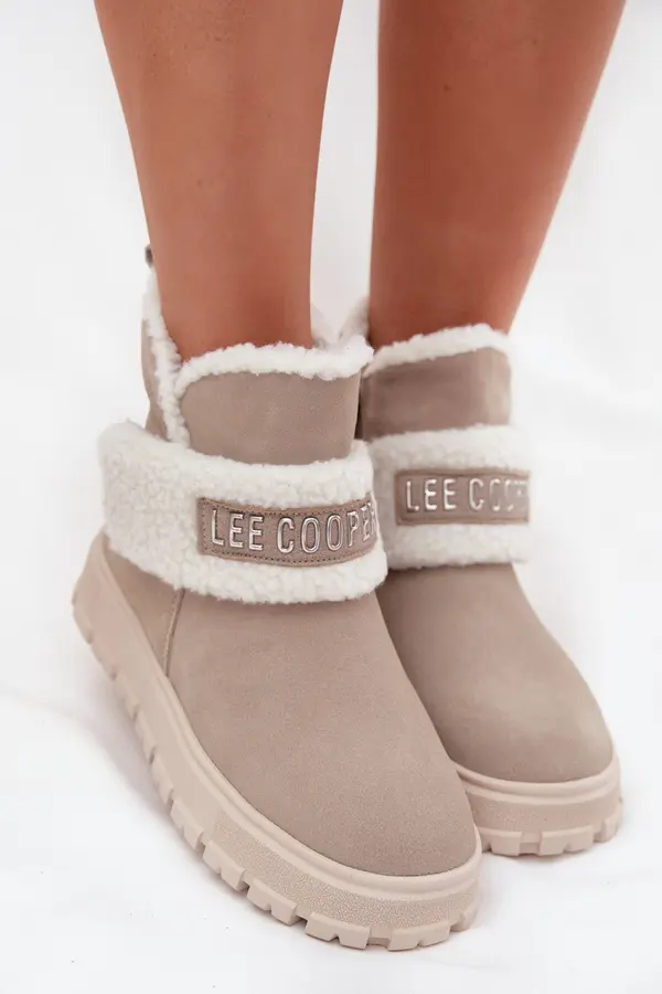 Lee Cooper Ženski snežni škornji Lee Cooper iz naravnega semiša