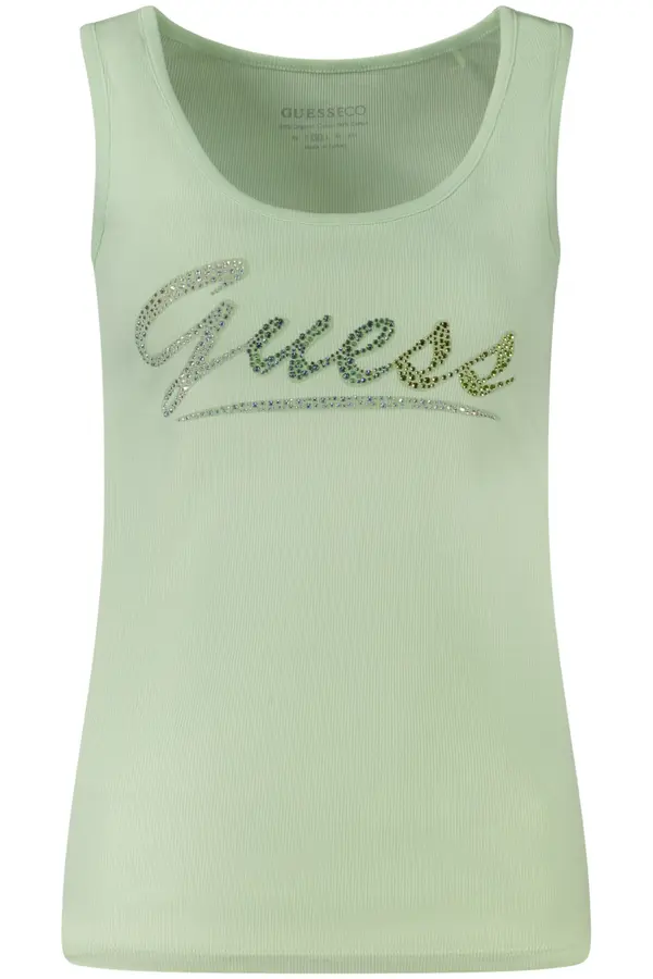 GUESS JEANS Ženski top brez rokavov Guess zelene barve