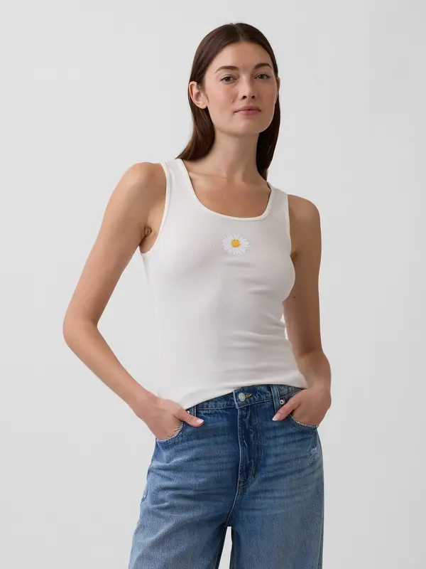 GAP Ženski top brez rokavov z logotipom Gap