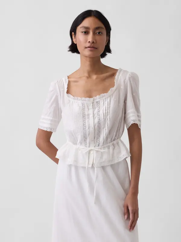 GAP Ženski top iz čipke GAP