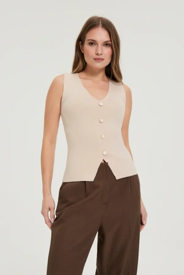 Marisse Ženski top Marisse L-TS-5006 bež