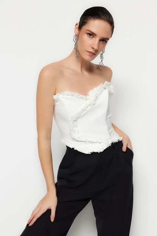 Trendyol Ženski top Trendyol TPRSS22BS0070/Black