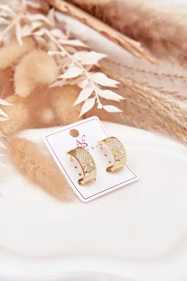 Boto Ženski uhani iz kirurškega jekla s cirkoni