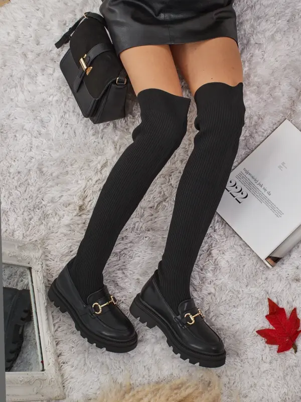 Resti Ženski visoki škornji brez rokavov z okrasjem