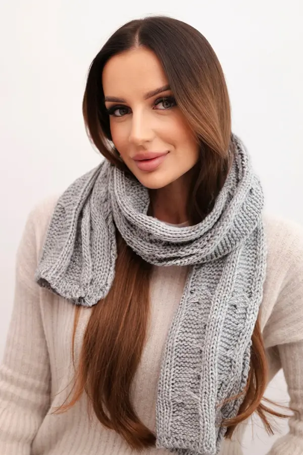 Kesi Ženski volneni šal Kesi z vzorcem pletenice