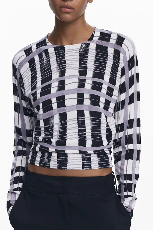 DESIGUAL Ženski vzorčasti pulover Desigual