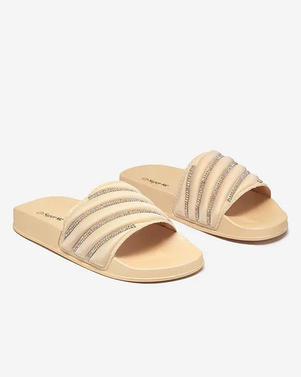 Resti Ženski zlati copati s kubičnim cirkonom Mytaris