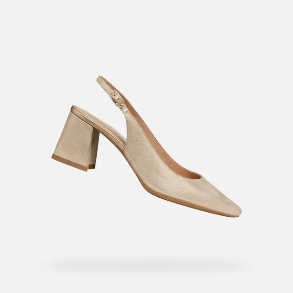 GEOX Ženski zlati sandali Geox Giselda