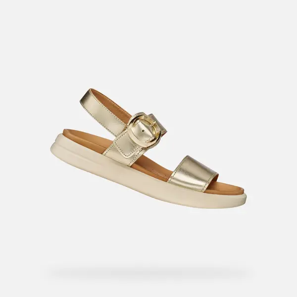 GEOX Ženski zlati sandali Geox Xand 2S
