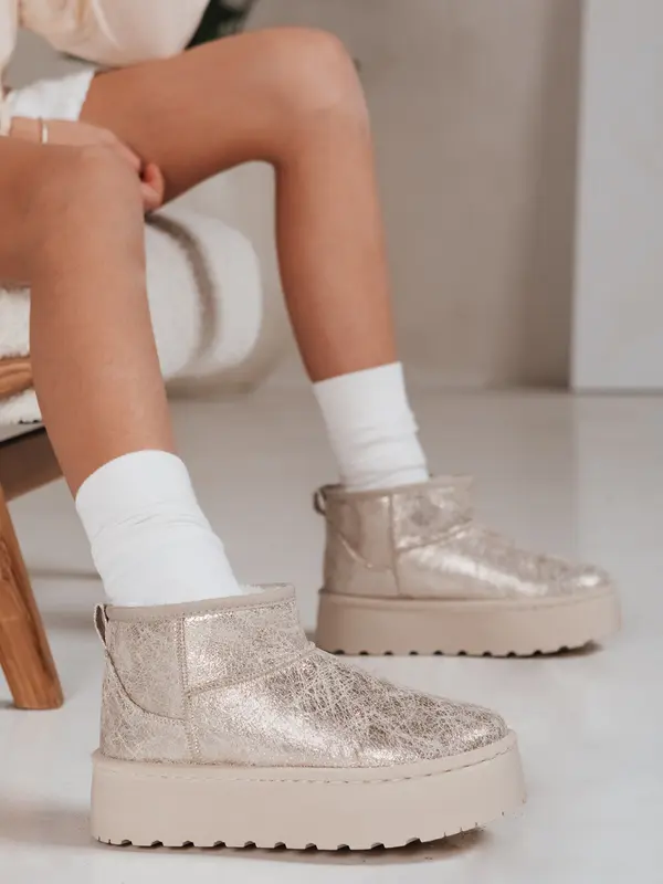 DStreet Ženski zlati snežni škornji