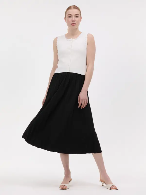 Orsay Žensko črno midi krilo ORSAY