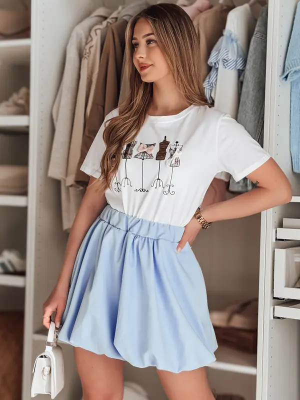 DStreet Žensko mini krilo PUFFELLA modro