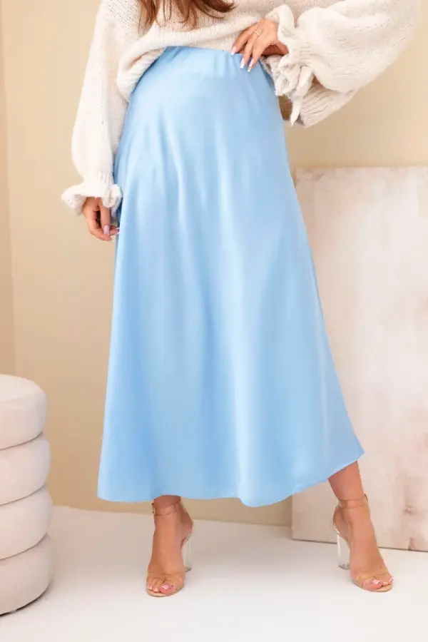 Kesi Włoski Žensko razširjeno krilo iz viskoze Kesi Włoski, modro