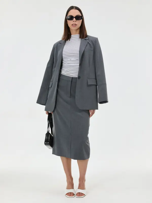 Orsay Žensko sivo midi krilo ORSAY