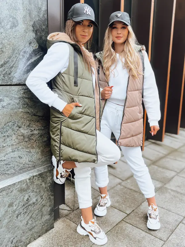 DStreet Zielona dwustronna kamizelka damska ONADE Dstreet