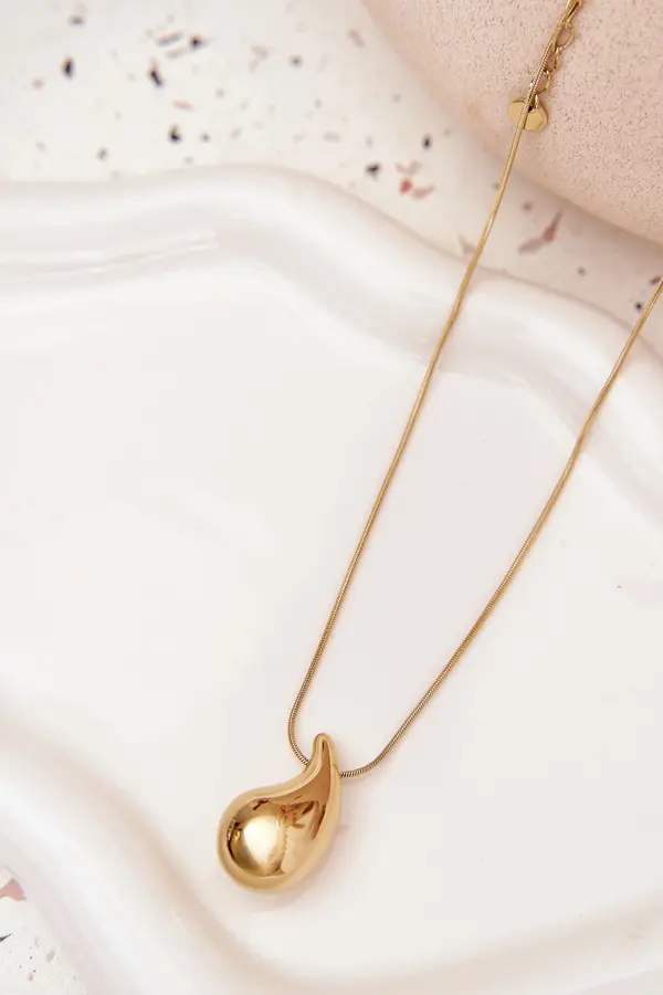Boto Zlata ogrlica z obeskom v obliki kapljice