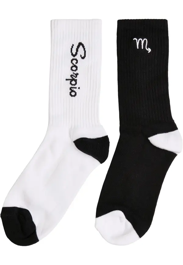 Mister Tee Zodiac 2-Pack Black/White Scorpion Socks